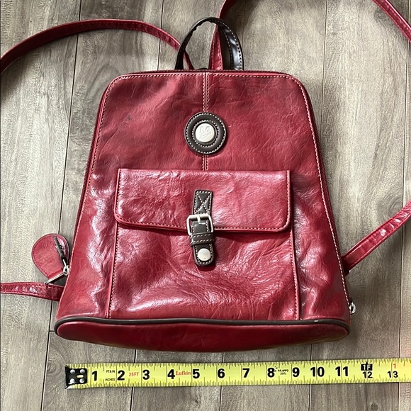 Mouflon Red Leather Mini Backpack - Picture 9 of 16